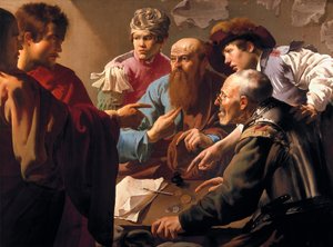 Call of Saint Matthew (zemřel v roce 61) (The Call Of Saint Matthew). Jako zástupce sedící na celním úřadu v Kafarnaum (Capernaum, Kefar Nahum, v Izraeli) je určen Ježíšem a následuje ho, stává se jedním z jeho apoštolů a píše evangelium. Malíř