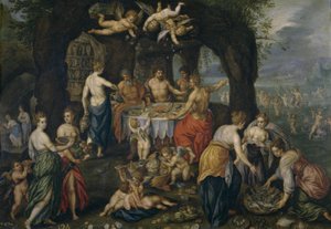 Achelousova hostina od Hendrick de Clerck