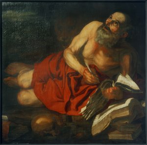Psaní svatého Jeronýma od Hendrick van Somer