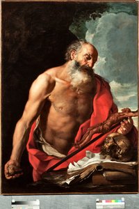 Znázornění malby svatého Jeronýma od Hendrika van Somera (1615-1684) od Hendrick van Somer