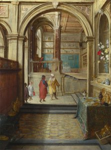 Croesus a Solon, c. 1610 od Hendrick van Steenwyck the Younger