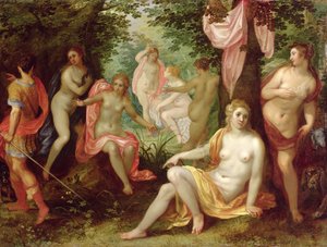 Diana a Acteon, 1608 (olej na mědi)