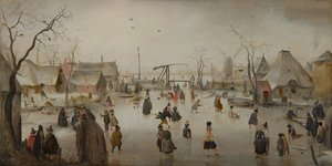 Ice Sports, c.1610 (olej na panelu)