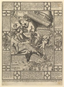 Aedificare Super Arenam, z Alegorií křesťanské víry, z Christian a P..., 1575-1617. od Hendrik Goltzius
