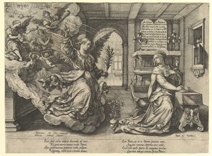 Zvěstování, 1594. od Hendrik Goltzius