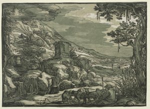 Arkádská krajina, c. 1615. od Hendrik Goltzius