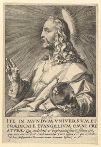 Kristus, od Krista, apoštolů a sv. Pavla s vyznáním víry, ca. 1589. od Hendrik Goltzius