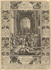 Neshody v církvi Dissidium v ​​církvi, ca. 1578 od Hendrik Goltzius