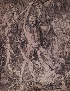 Herkules a Cacus od Hendrik Goltzius