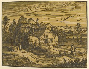 Krajina s chatou, ca. 1597-98. od Hendrik Goltzius