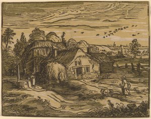 Krajina s farmou od Hendrik Goltzius