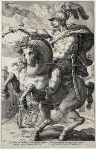 Marcus Curtius. 1586 od Hendrik Goltzius