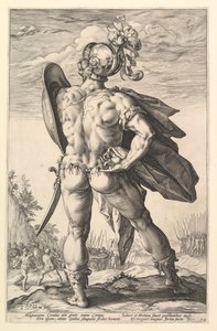 Marcus Valerius ze série Římští hrdinové, 1586. od Hendrik Goltzius