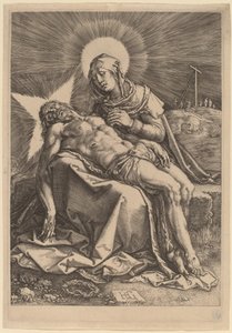 Pietà (Bolestná Panna s mrtvým Kristem na klíně) od Hendrik Goltzius