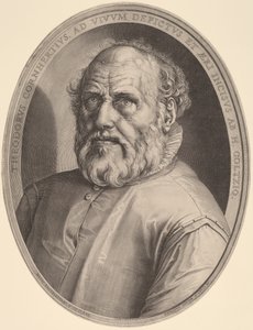 Portrét Dirka Volckertcze. kukuřičný jelen od Hendrik Goltzius