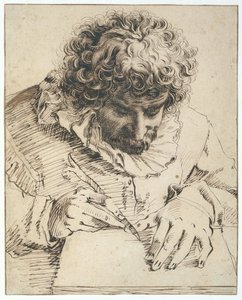 Portrét Gillis van Breen, 1568-1617 (pero a štětec) od Hendrik Goltzius