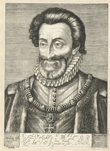 Portrét francouzského krále Jindřicha IV., ca. 1600 od Hendrik Goltzius