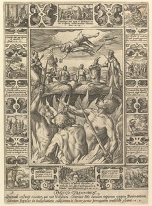 Punitio Tirannorum, z Alegorií křesťanské víry, z křesťanského a profánního Allegora.... od Hendrik Goltzius
