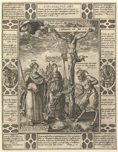 Satisfactio Christi, z Alegorií křesťanské víry, z křesťanského a profánního Allego.... od Hendrik Goltzius