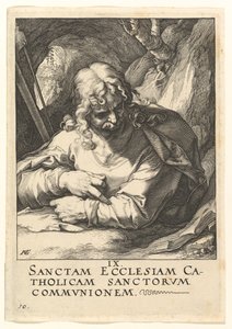 Sv. Jakub Menší, od Krista, apoštolů a sv. Pavla s vyznáním víry, ca. 1589. od Hendrik Goltzius