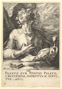 Sv. Jan, od Krista, apoštolů a sv. Pavla s vyznáním víry, ca. 1589. od Hendrik Goltzius