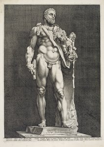 Císař Commodus jako Herkules od Hendrik Goltzius