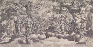 Svátek bohů při svatbě Amora a Psyché, 1587., 1587. od Hendrik Goltzius