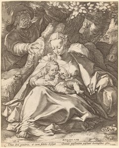 Svatá rodina pod třešní od Hendrik Goltzius
