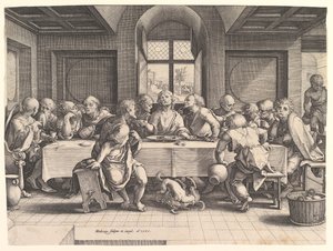 Poslední večeře, 1585. od Hendrik Goltzius