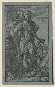 Mladý muž stojící. od Hendrik Goltzius