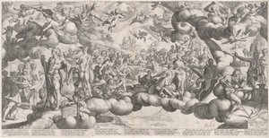 Svatba Amora a Psyché od Hendrik Goltzius after Bartholomaeus Spranger