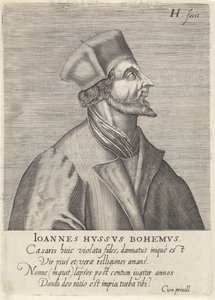 Portrét Jana Husa, 1599 od Hendrik Hondius the Elder