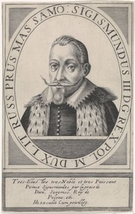 Portrét Sigismund III Vasa, král Polska 1566-1632, 1608 od Hendrik Hondius the Elder