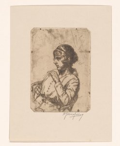 Žena v křesle od Hendrik Jan Wesseling (signed by artist)
