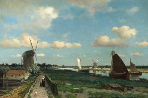 Pull vliet, 1870 od Hendrik Johannes Weissenbruch