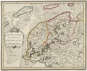 Mapa Fríska Nová mapa provincie Friesland (název na objektu) od Hendrik Kloekhoff