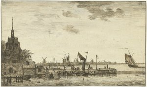 Pohled na přístav na Oude Hooft v Rotterdamu