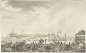 Hrad v Batavia, při pohledu z Houtkrapu