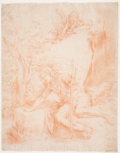 Narcis u pramene. (Ovidius, Net.III, 415) od Hendrik Krock