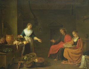 Kristus v domě Marty a Marie, 1645