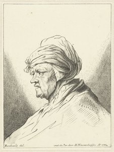 Busta staré ženy, vlevo od Hendrik Nieuwenhuysen