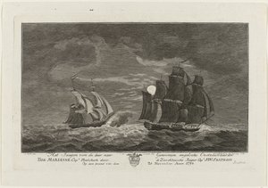 Sextroh loví na Marianne, 1782 Lov anglického baltského mořeplavce Tam do genomů Kpt. Marianne. Philskerk od Zierikzeesche Kaper Capt. J:W:Sextroh Večer 20. listopadu Anno 1782 (název na objektu)