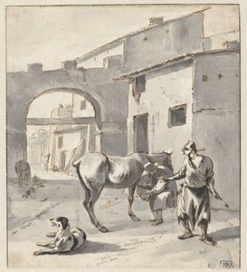 Podkovář v italském městě od Hendrik Verschuring