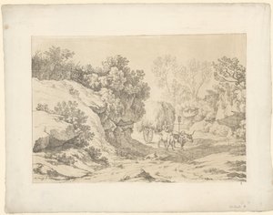 Vůz sena na silnici Tentamina Lithographica (název série) Italské krajiny (název série)