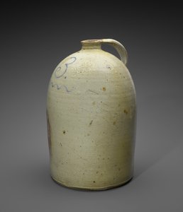 Džbán, c. 1886-1905 (solně glazovaná kamenina s kobaltem)