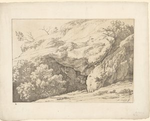 Skály s keři Tentamina Lithographica (název série) Italské krajiny (název série)