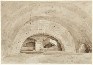 Takzvané stáje Maecenas v Tivoli Klenby římské ruiny od Hendrik Voogd