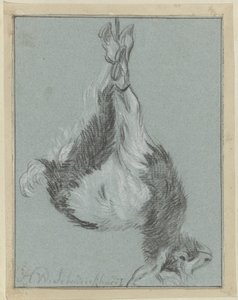 Umírající koza od Hendrik Willem Schweickhardt (signed by artist)