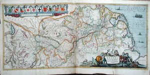 Mapa toku řeky Rýn, z 