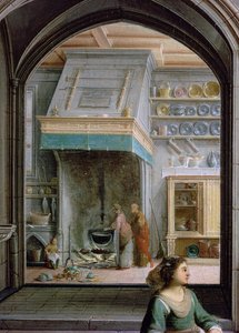 Kristus v domě Marty a Marie, detail kuchyně, 1620 olej na plátně